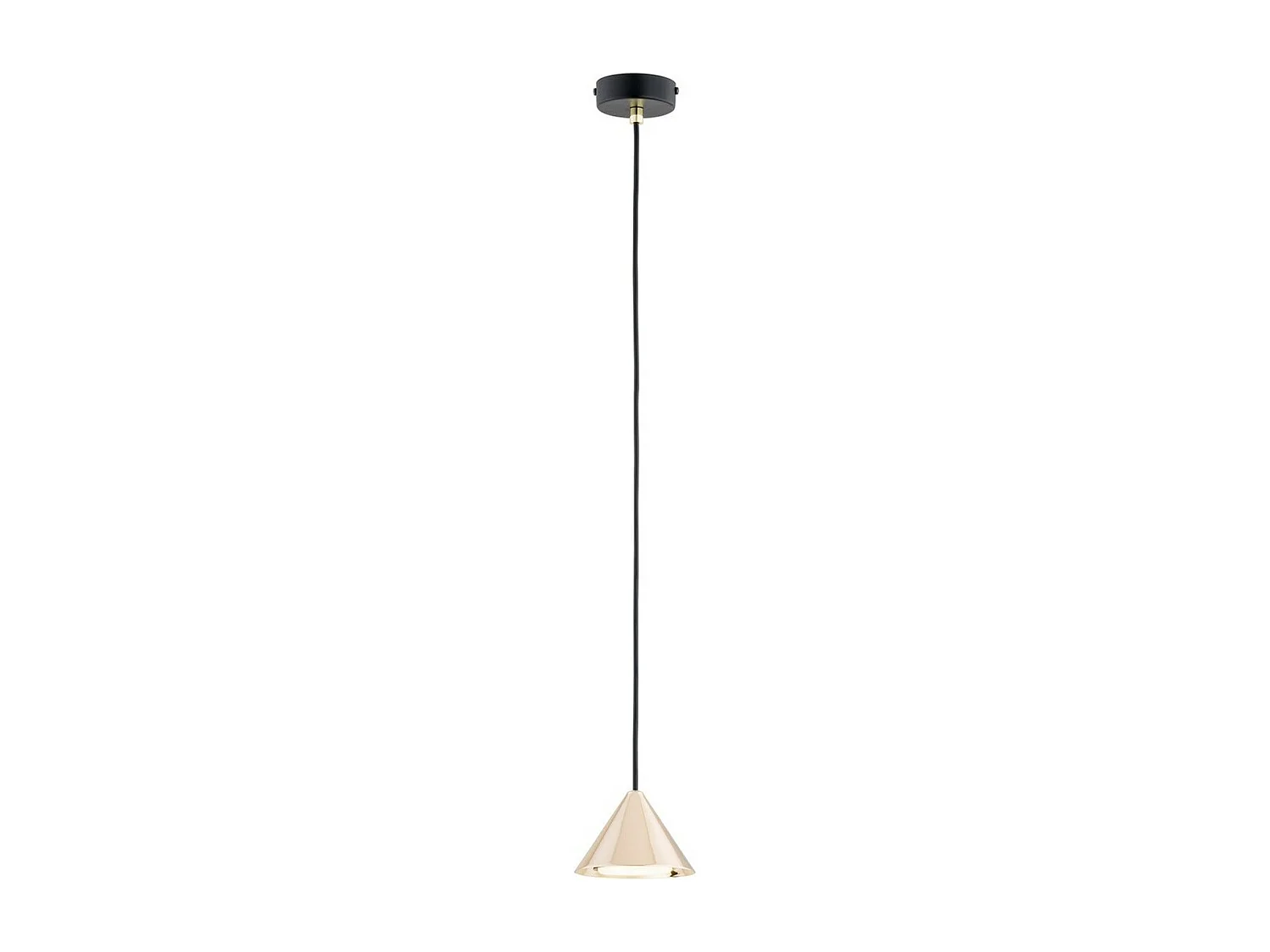 Candeeiro Suspenso Elit 7, Preto, 12x100x12 cm, Seven Design