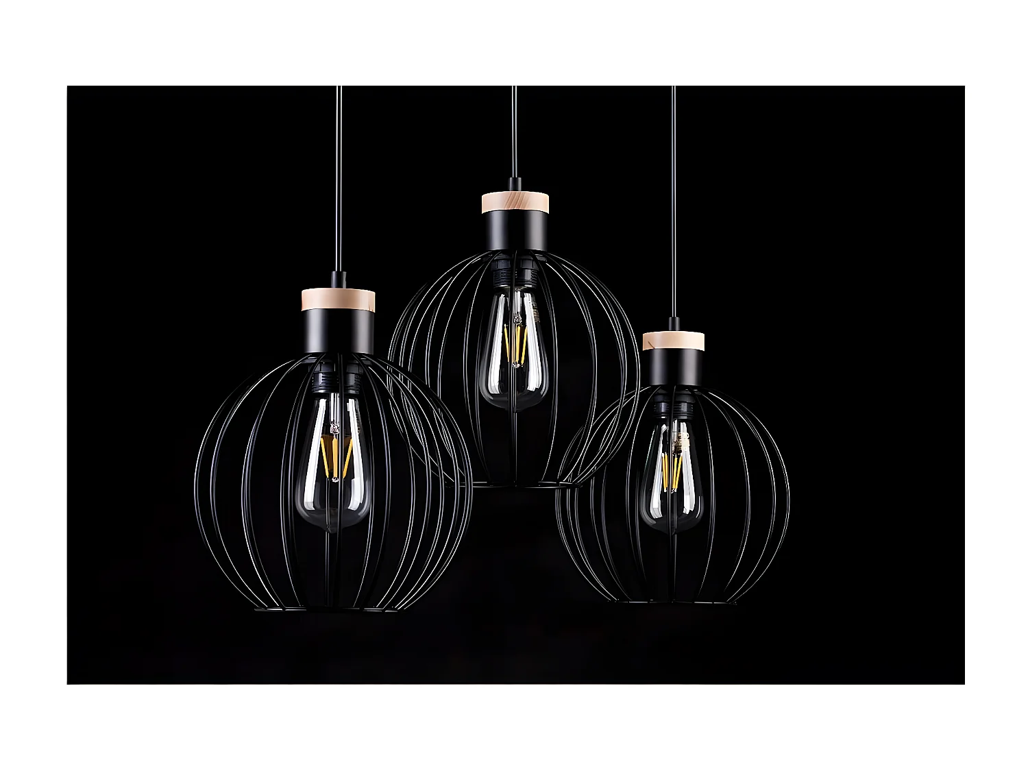 Suspension Barbado, Noir, 78x100x22 cm, EPIKASA