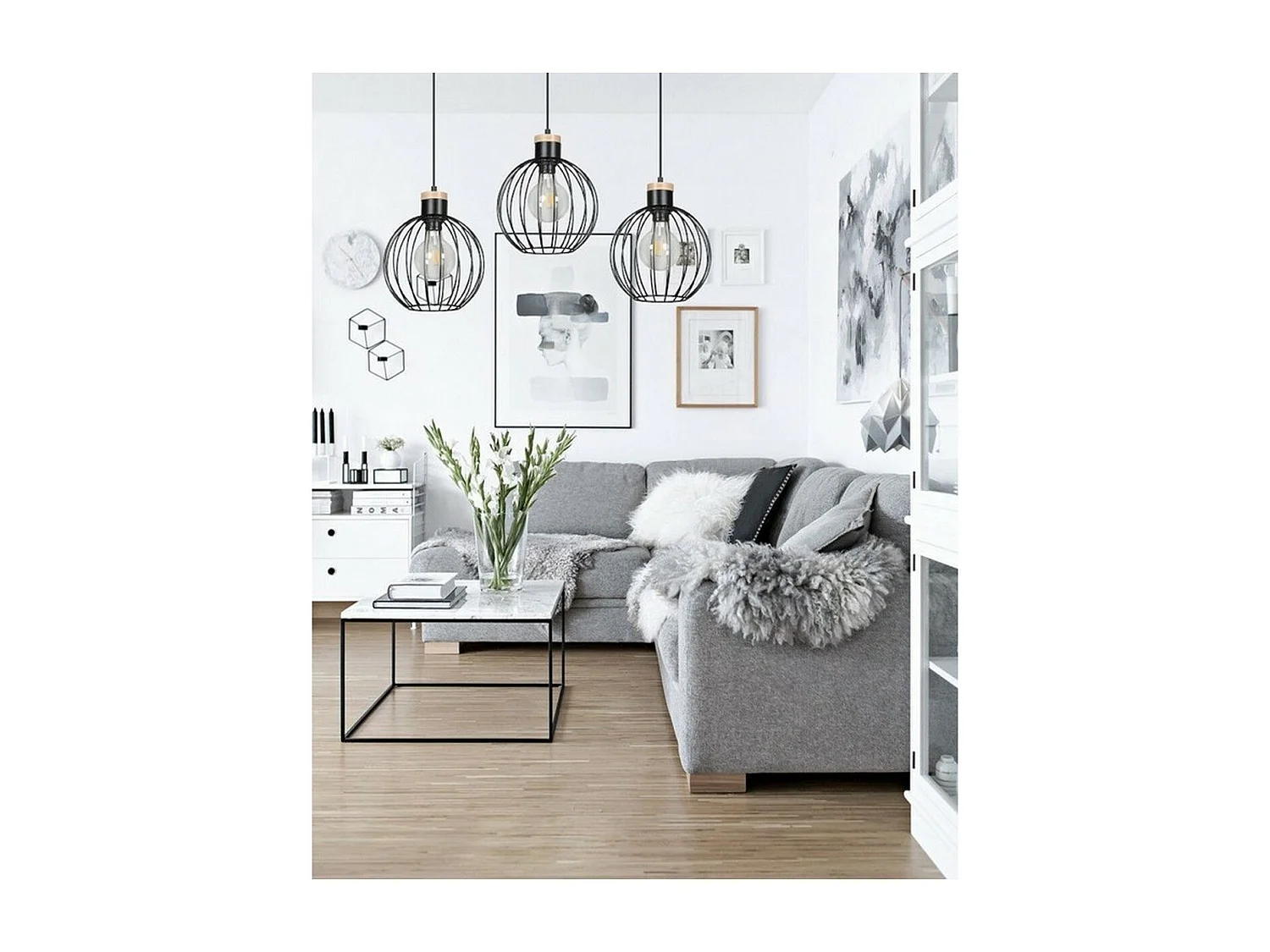 Suspension Barbado, Noir, 78x100x22 cm, EPIKASA