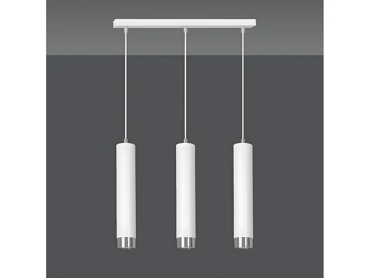 Lampada a Sospensione Kibo, Bianco, 45x100x6 cm, Seven Design