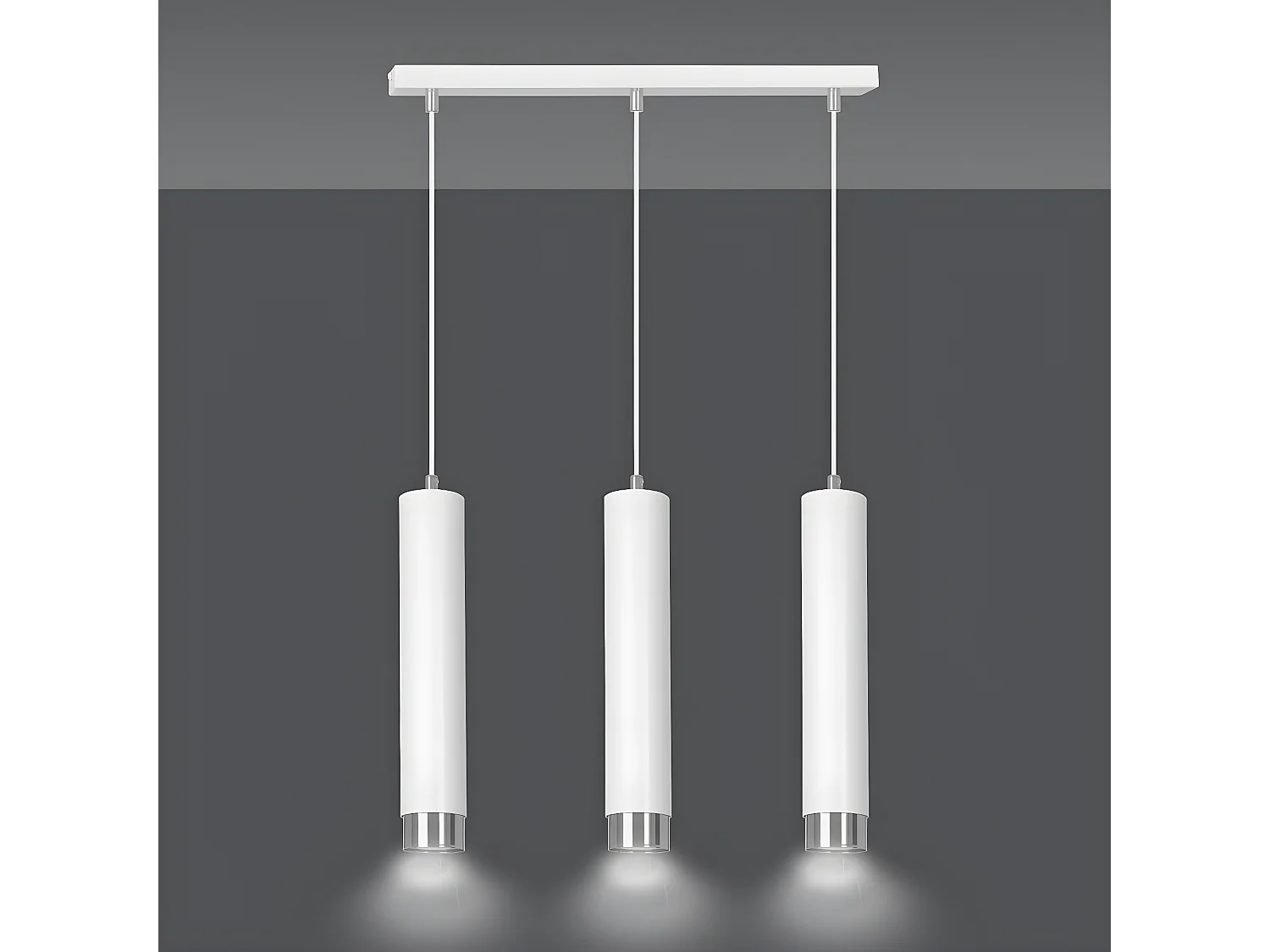 Lampada a Sospensione Kibo, Bianco, 45x100x6 cm, Seven Design