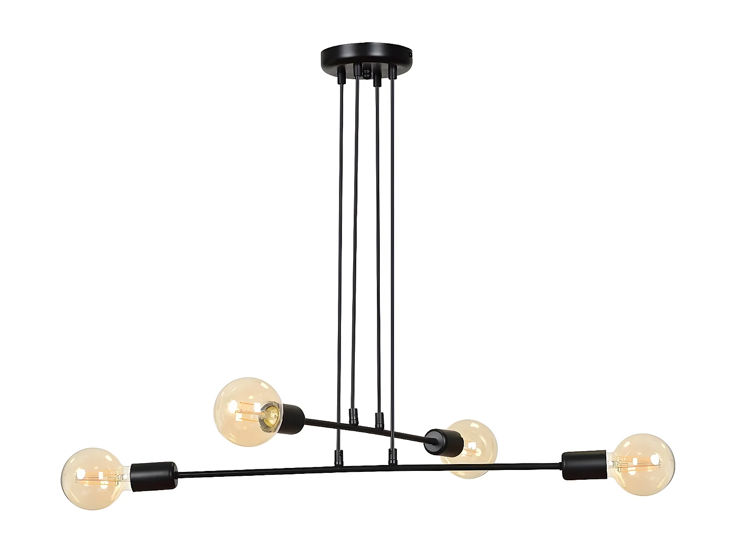 Hanglamp Multipo, Zwart, 70x100x70 cm, Seven Design