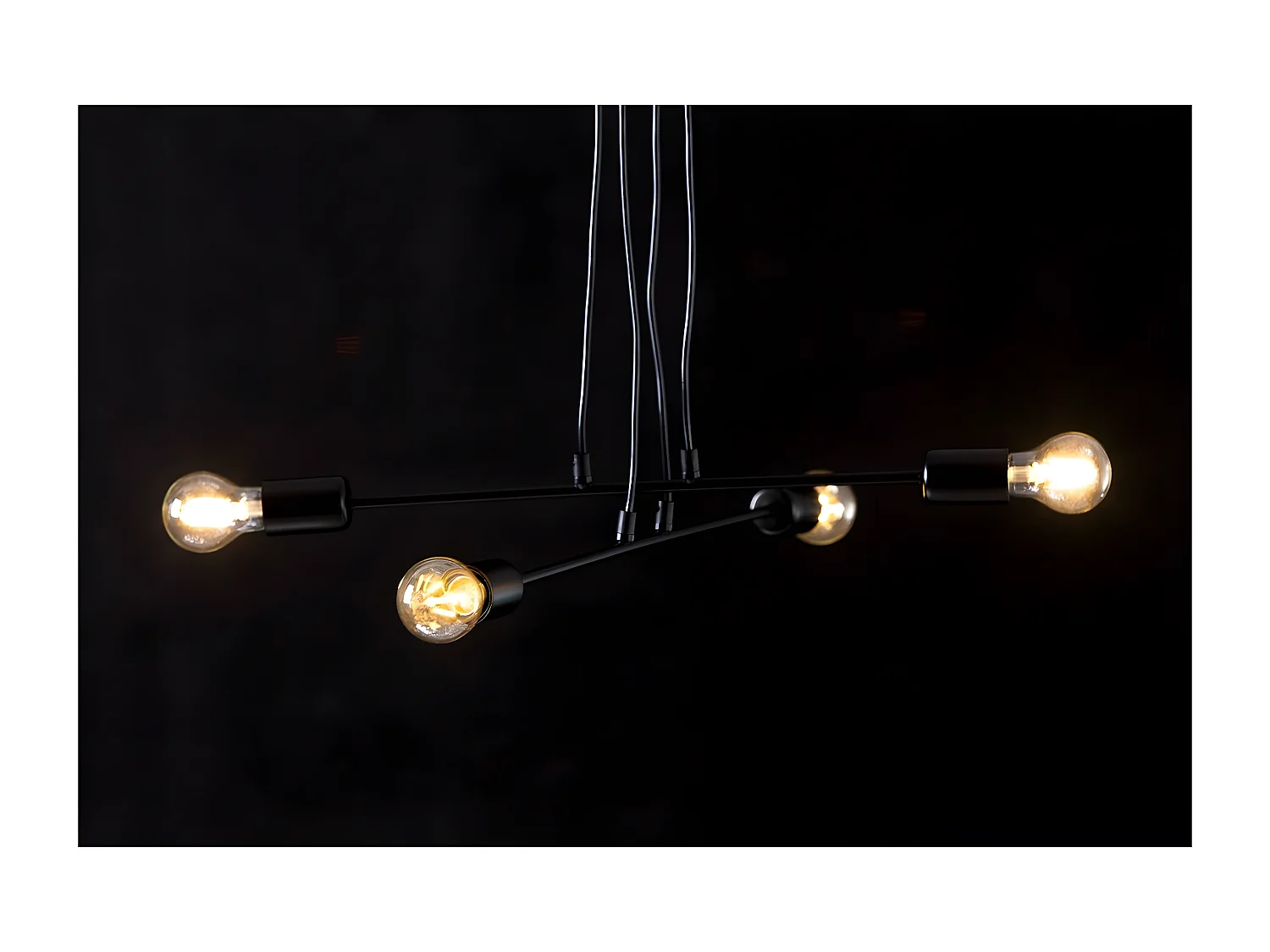 Hanglamp Multipo, Zwart, 70x100x70 cm, Seven Design