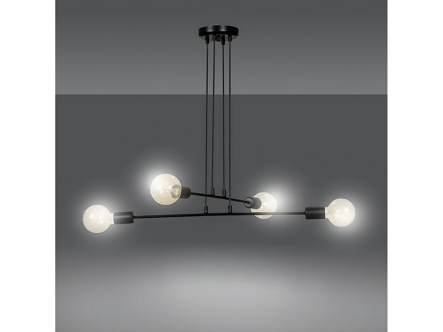 Hanglamp Multipo, Zwart, 70x100x70 cm, Seven Design