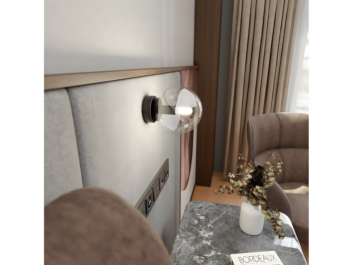 Lampa ścienna Rossi, Czarny, 15x15x16 cm, EPIKASA