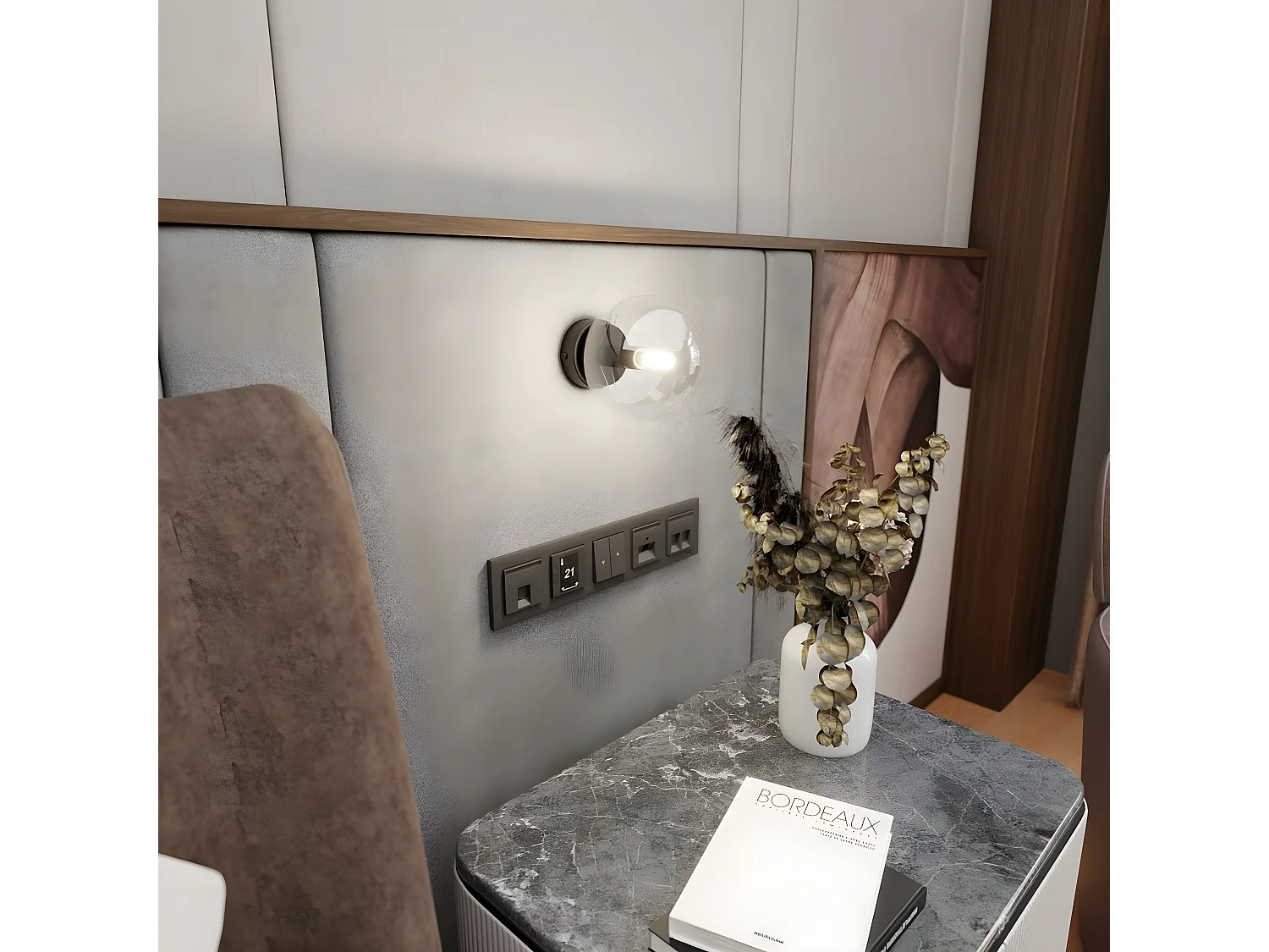 Lampa ścienna Rossi, Czarny, 15x15x16 cm, EPIKASA