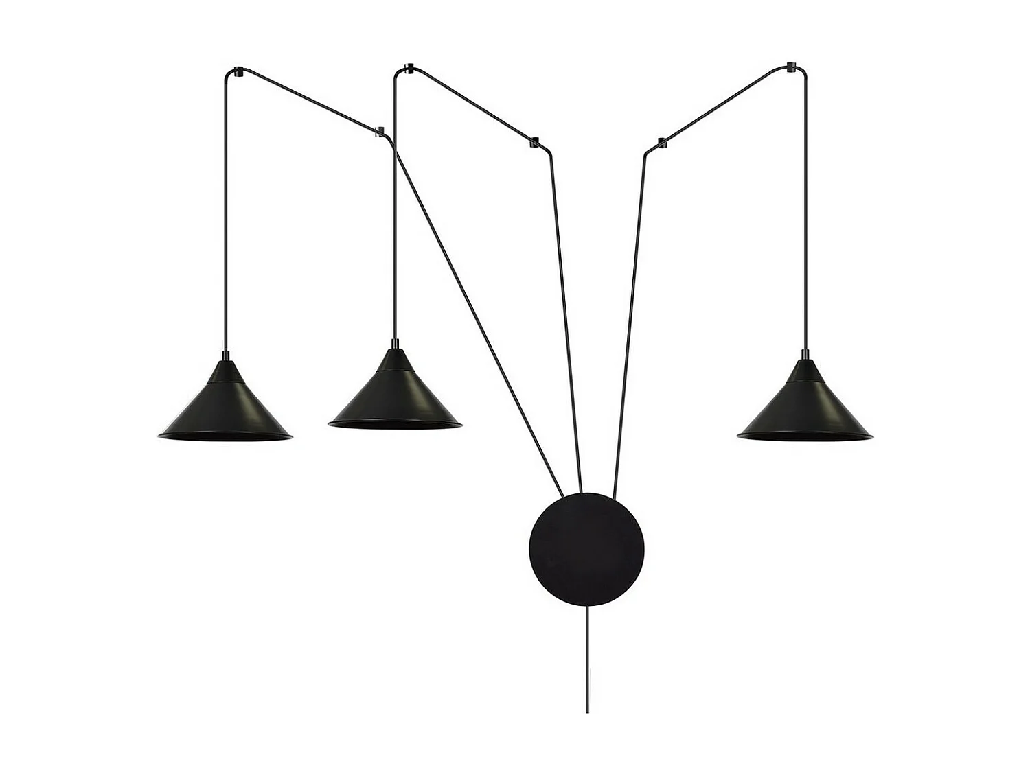 Lampa Wisząca Abramo 2, Czarny, 400x400x60 cm, Seven Design