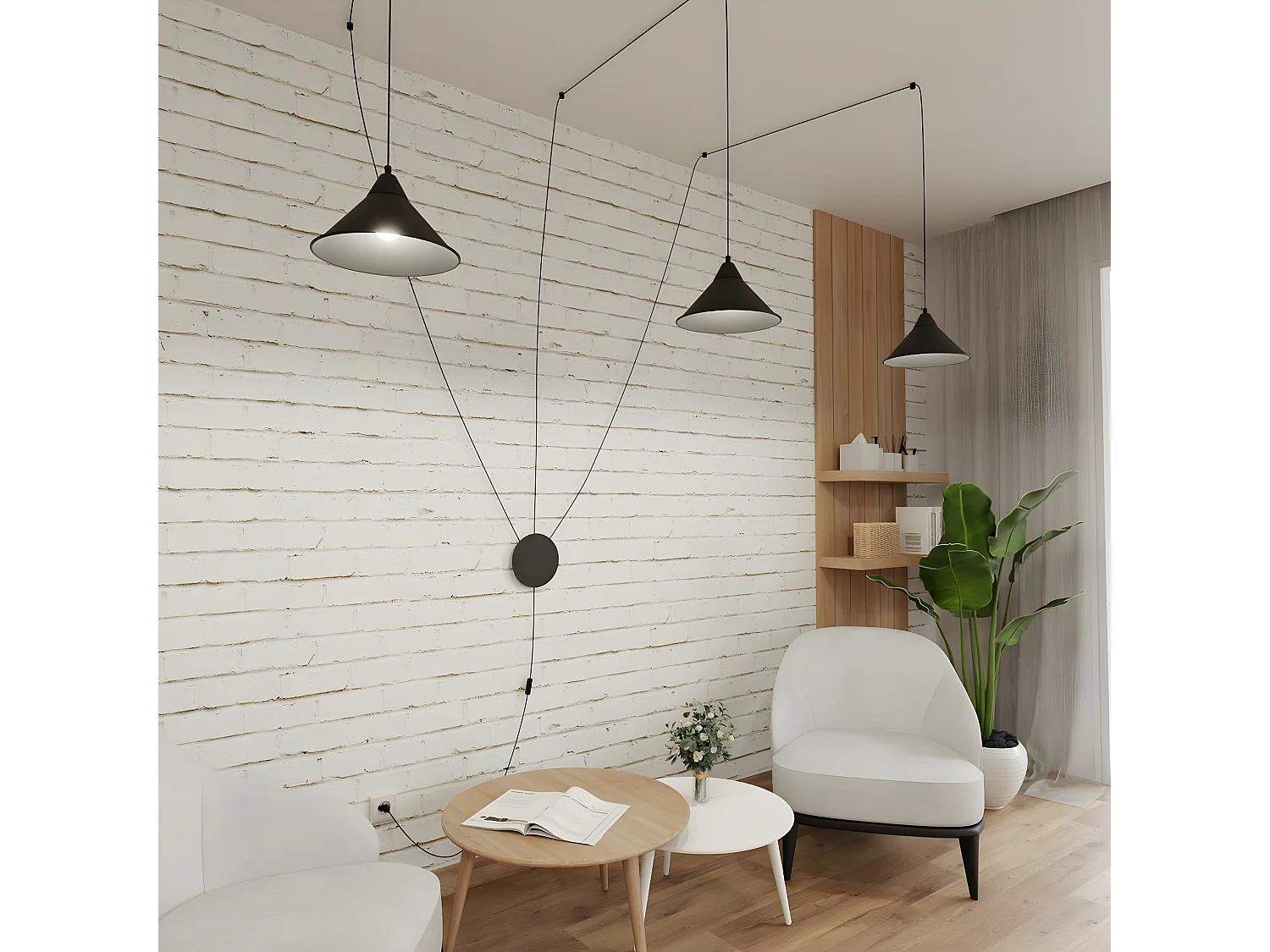 Lampa Wisząca Abramo 2, Czarny, 400x400x60 cm, Seven Design