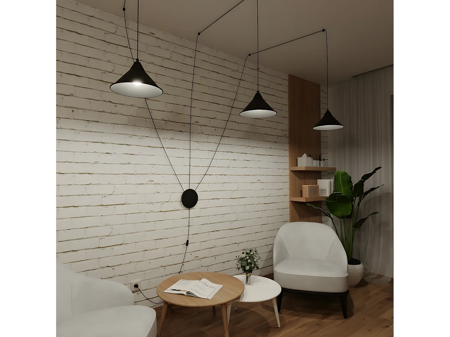 Lampa Wisząca Abramo 2, Czarny, 400x400x60 cm, Seven Design