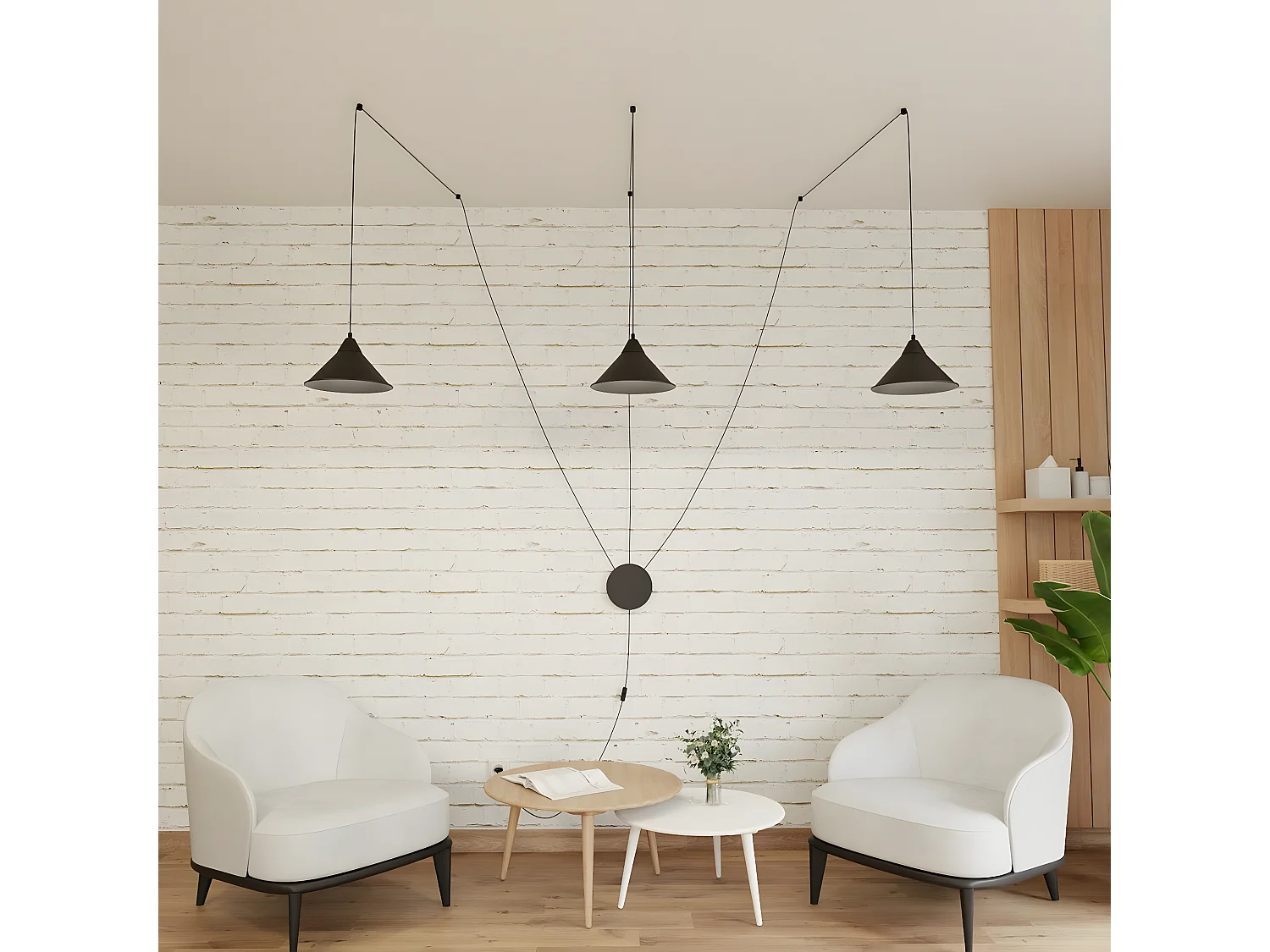 Lampa Wisząca Abramo 2, Czarny, 400x400x60 cm, Seven Design