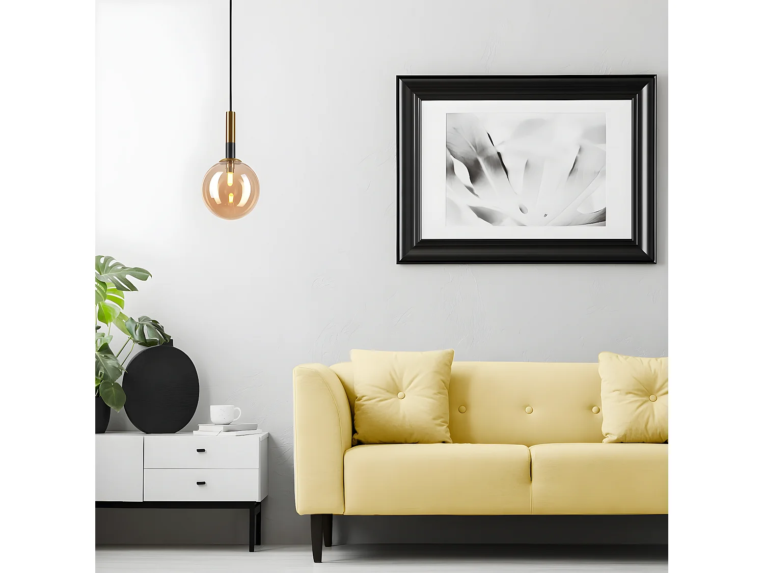 Hanglamp Rollo, Goud, 15x15x120 cm, Seven Design