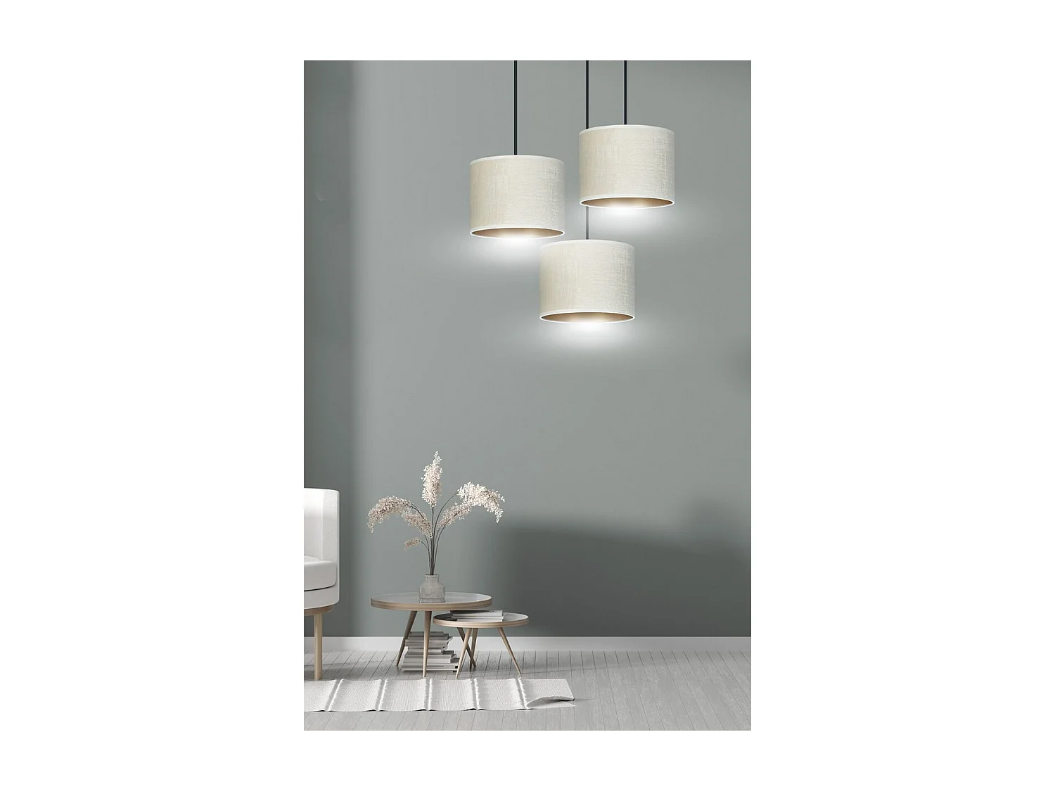 Suspension Hilde, Blanc, 42x100x50 cm, Seven Design