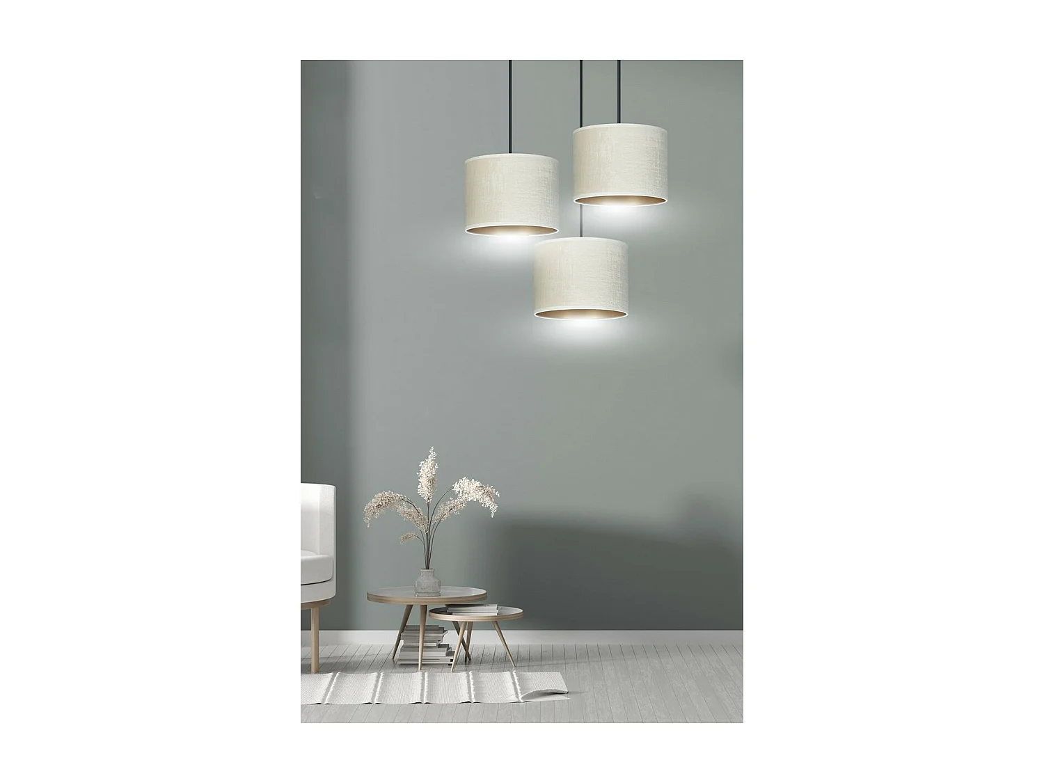 Suspension Hilde, Blanc, 42x100x50 cm, Seven Design