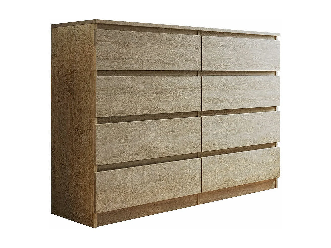 Commode Comfivo 162, Sonoma chêne, Avec tiroirs, Nombre de tiroirs: 8, 100x138x40cm