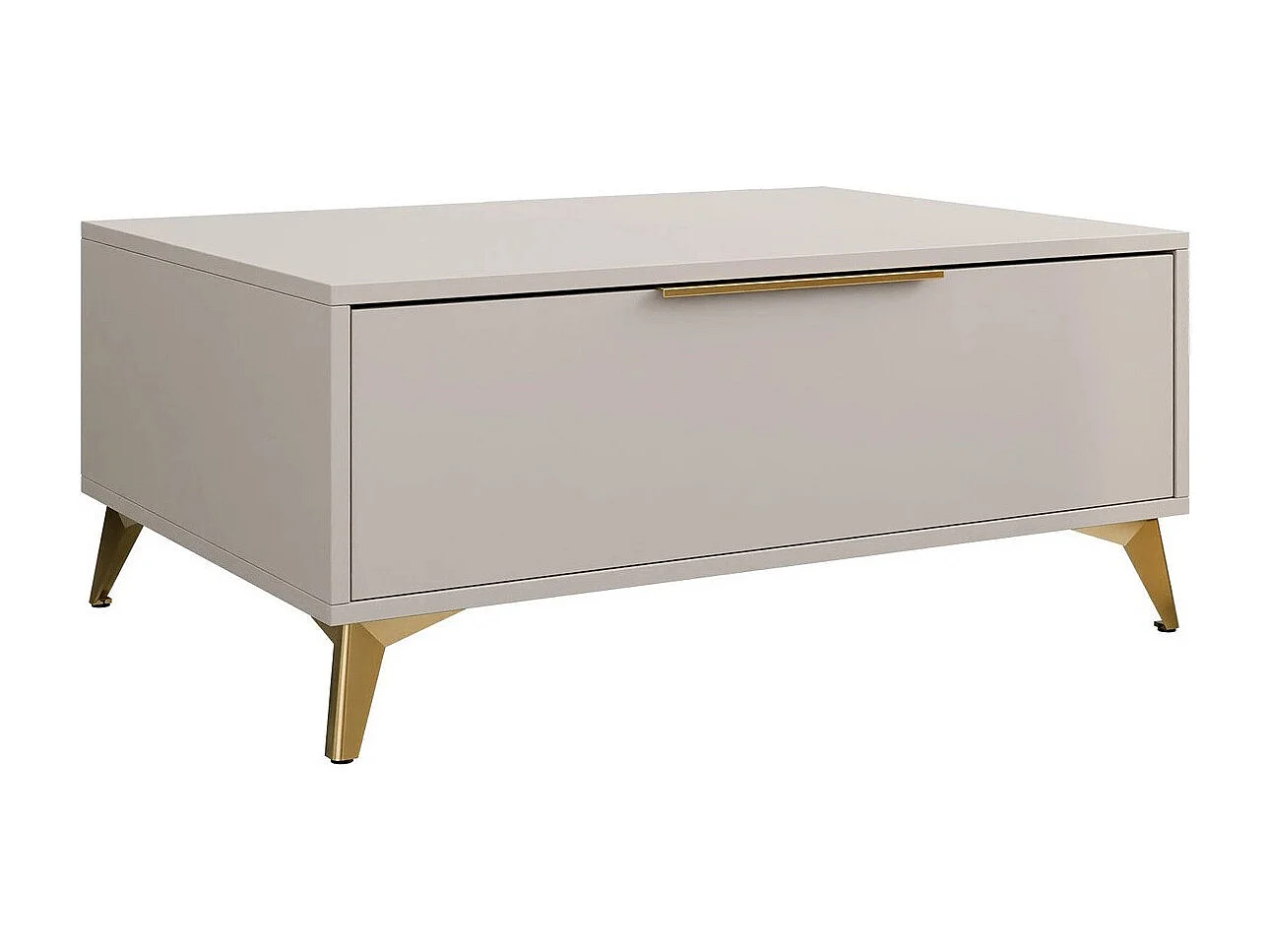 Table basse Comfivo Camlue 101, Beige, 45x75x104cm, Stratifié, Angulaire