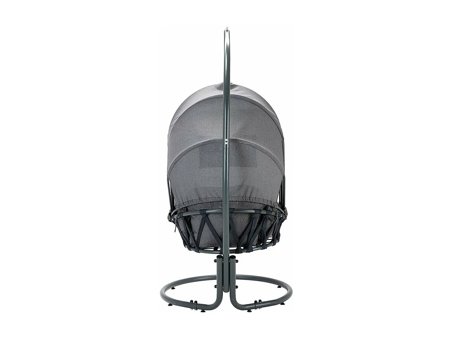 Chaise suspendu Comfivo 317, 198x100x136cm, Gris|Gris foncé, Métal|Tissu