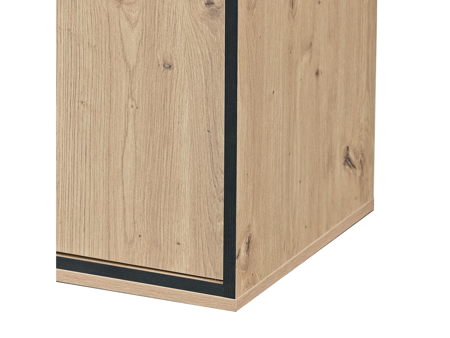 Credenza multifunzionale 110x38x111 cm ripiano in vetro con LED e 8 portabottiglie - Naturale