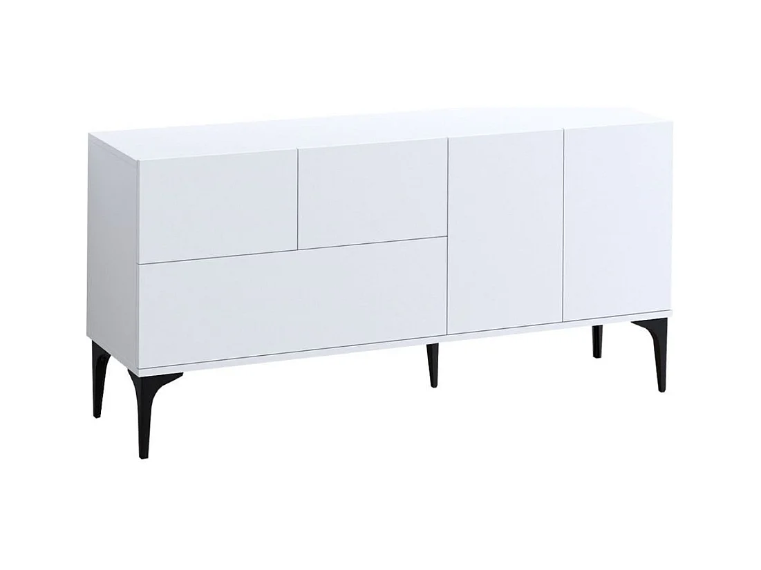 Buffet 5 portes blanc L150 cm - GLISE