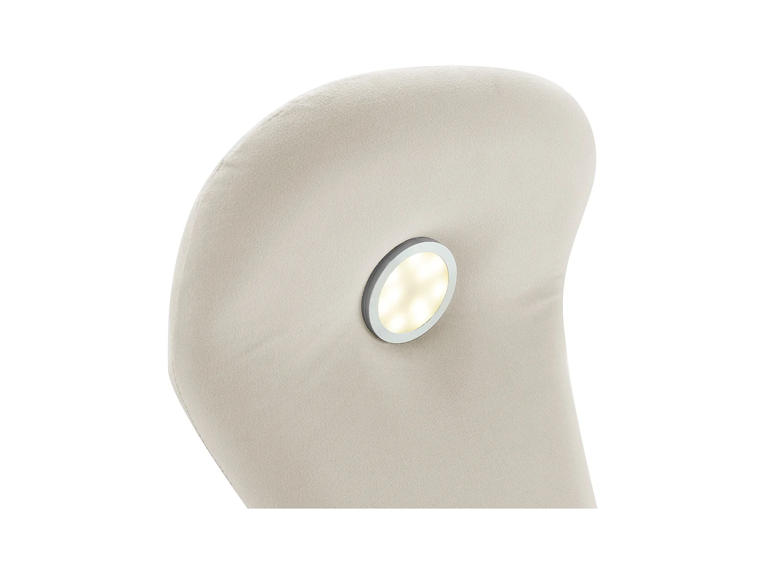 Cama infantil 90x200 cm acolchada en terciopelo - oreja de conejo con LED regulable - con 2 taburetes con almacenaje - Beige