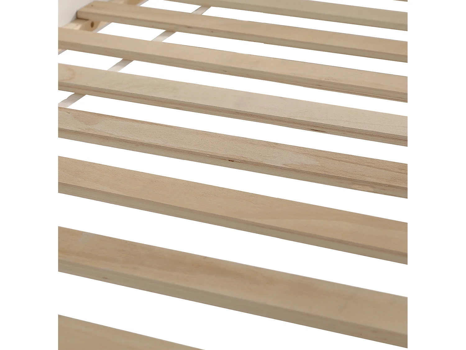 Hoogslaper 90x200 cm met afneembare planken - met ladder en glijbaan - in grenenhout en MDF - Wit