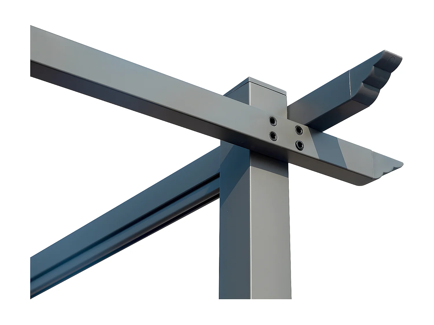 Pergola schaduwdoek harmonicadoek zonwering verstelbaar - 3 x 4 m - Grijs