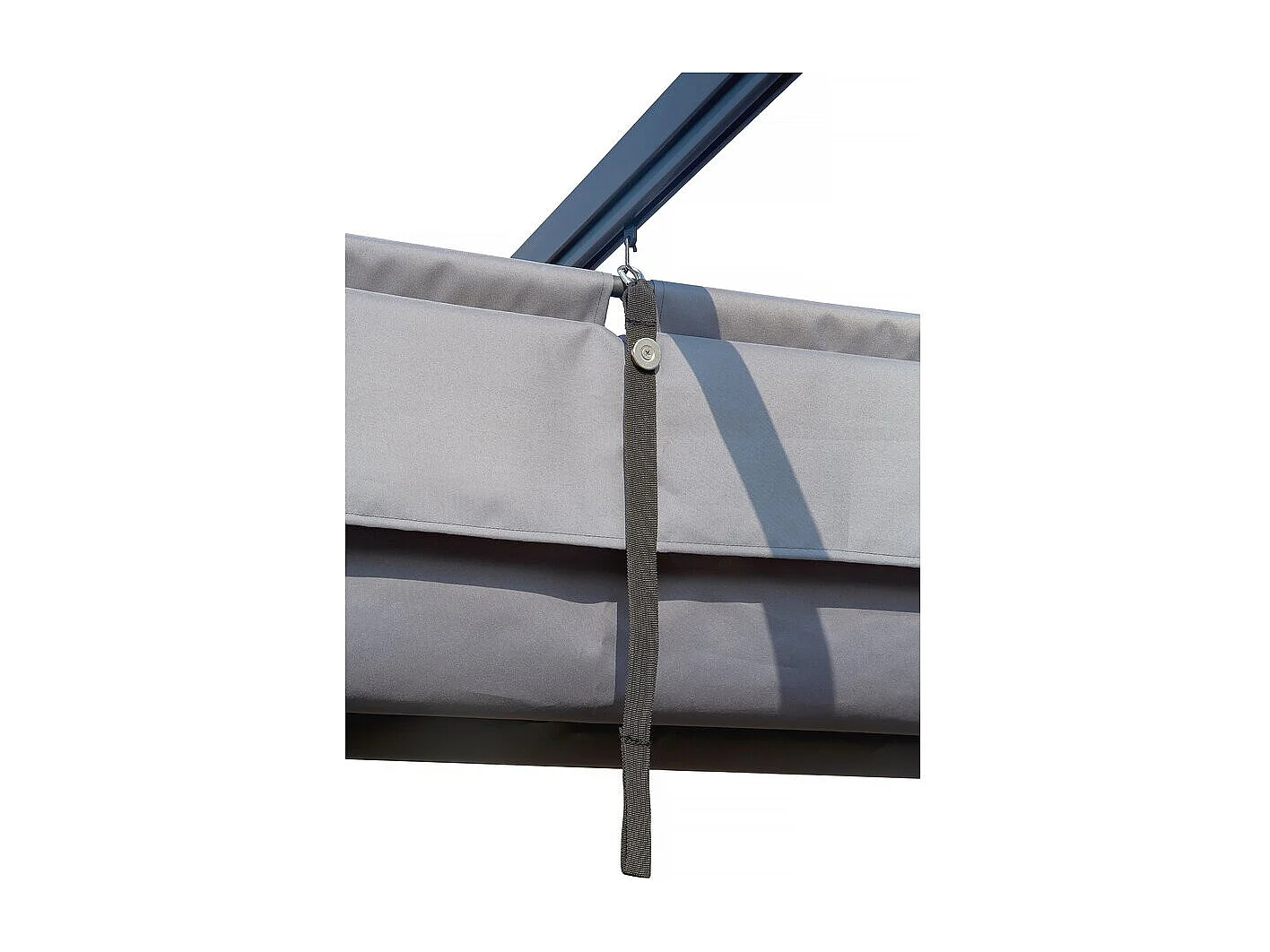 Pergola mit ausziehbarem Dach - 3 x 4 m - Grau