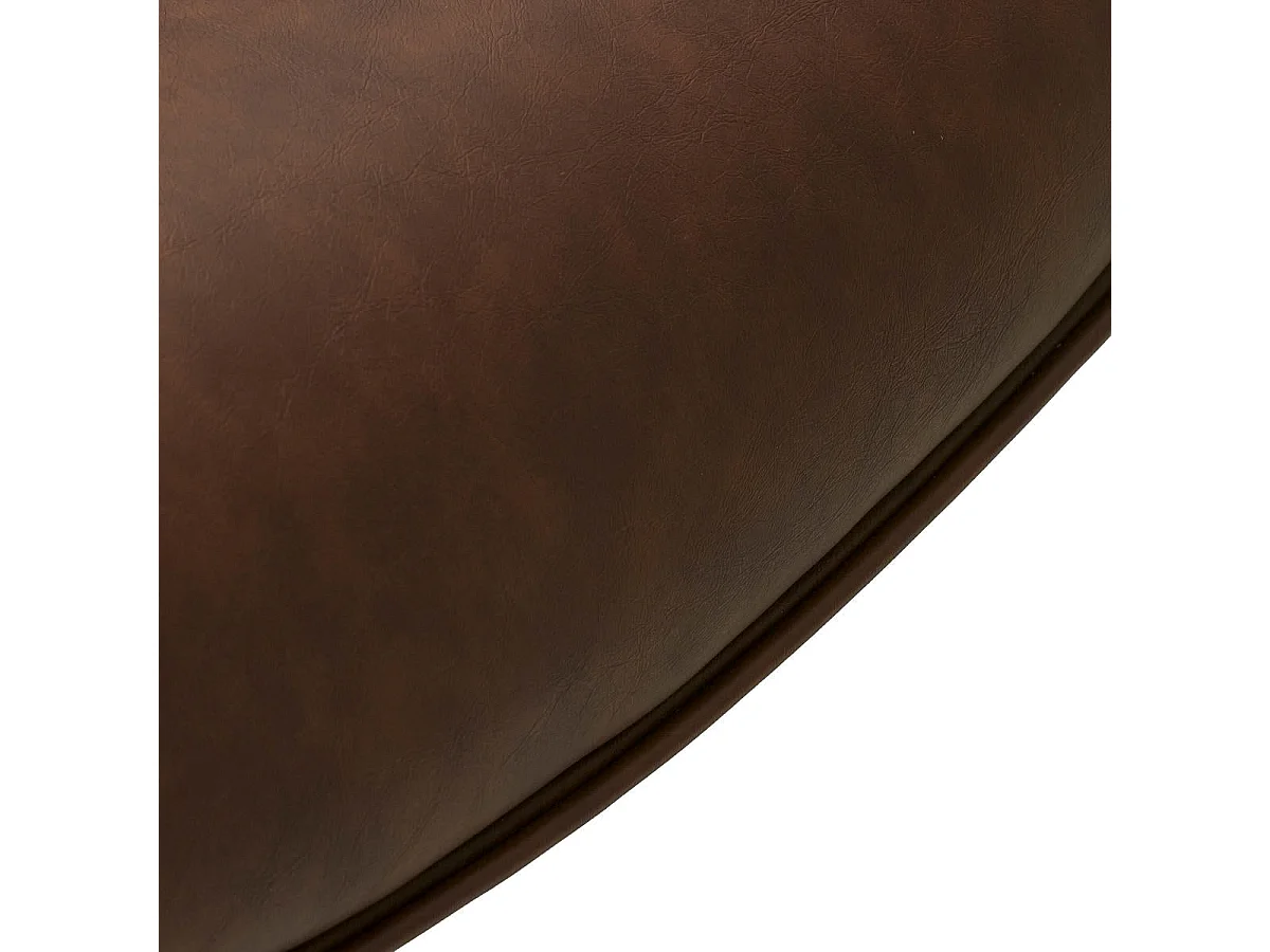 Lot de 2 chaises avec accoudoirs Jessica - Simili et métal - Marron