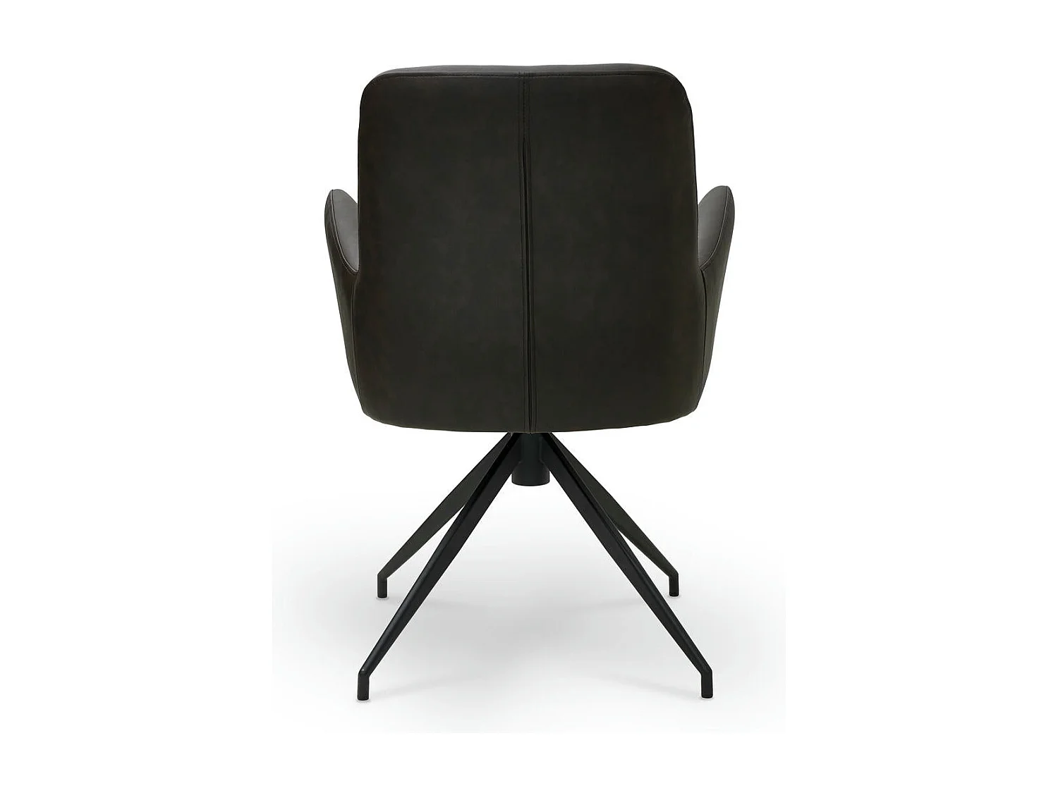 Esszimmerstühle 2er Set Jennifer - Kunstleder & Metall - Dunkelbraun