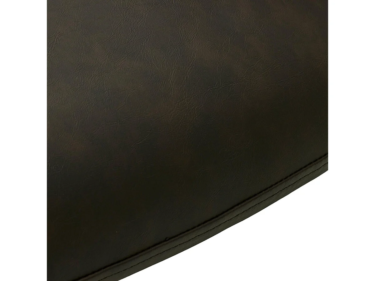 Lot de 2 chaises avec accoudoirs Jennifer - Simili et métal - Marron