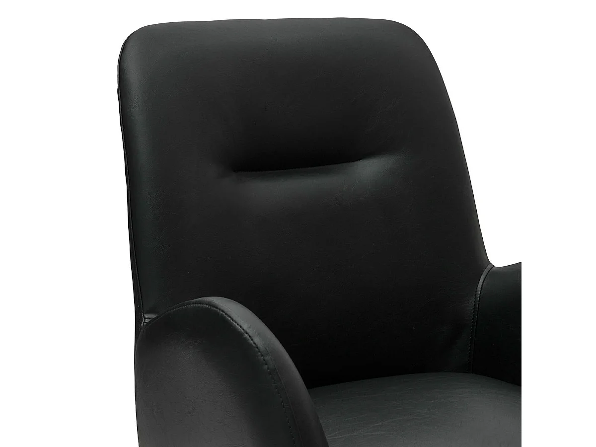 Esszimmerstühle 2er Set Jennifer - Kunstleder & Metall - Schwarz