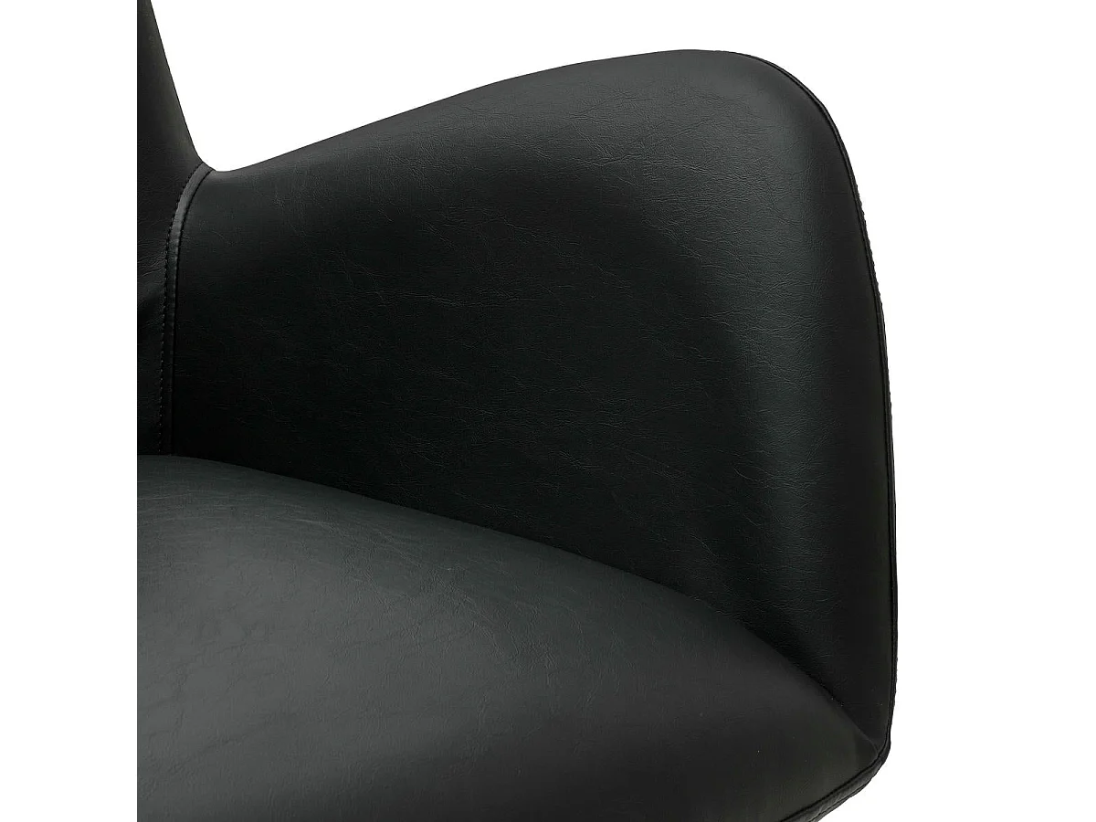 Esszimmerstühle 2er Set Jennifer - Kunstleder & Metall - Schwarz