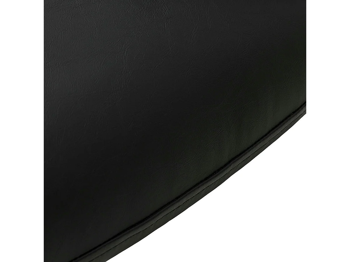 Esszimmerstühle 2er Set Jennifer - Kunstleder & Metall - Schwarz