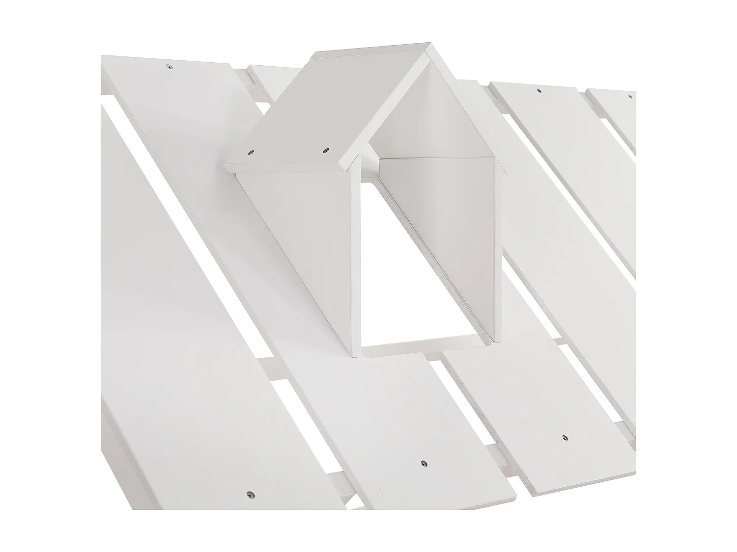 Lit enfant 120x200 cm avec un lit gigogne 120x190 cm - en Bois de pin et MDF - Blanc