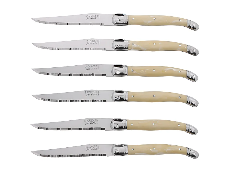 Coffret de 6 couteaux Laguiole en corne