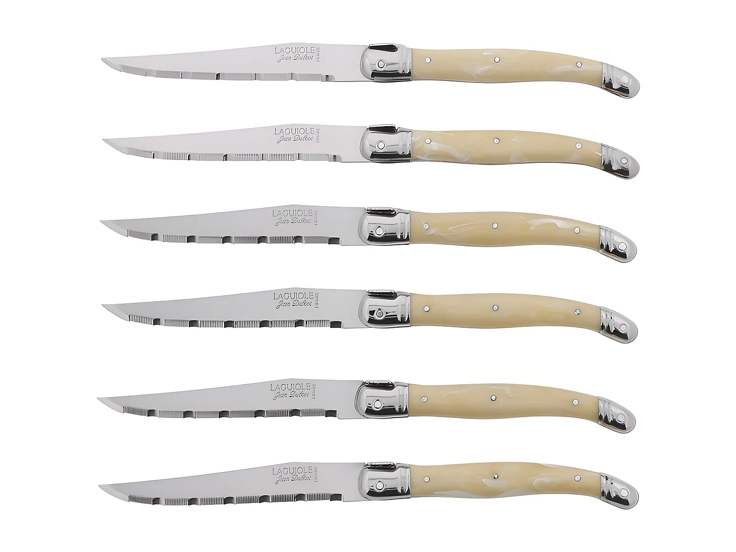 Coffret de 6 couteaux Laguiole en corne