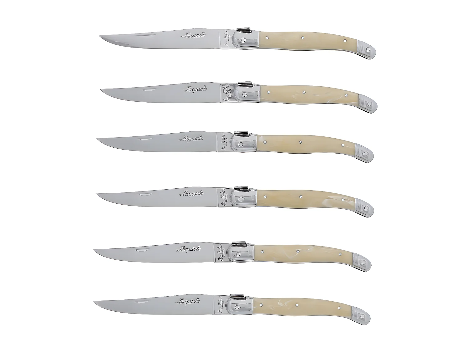 Coffret 6 couteaux Laguiole imitation corne