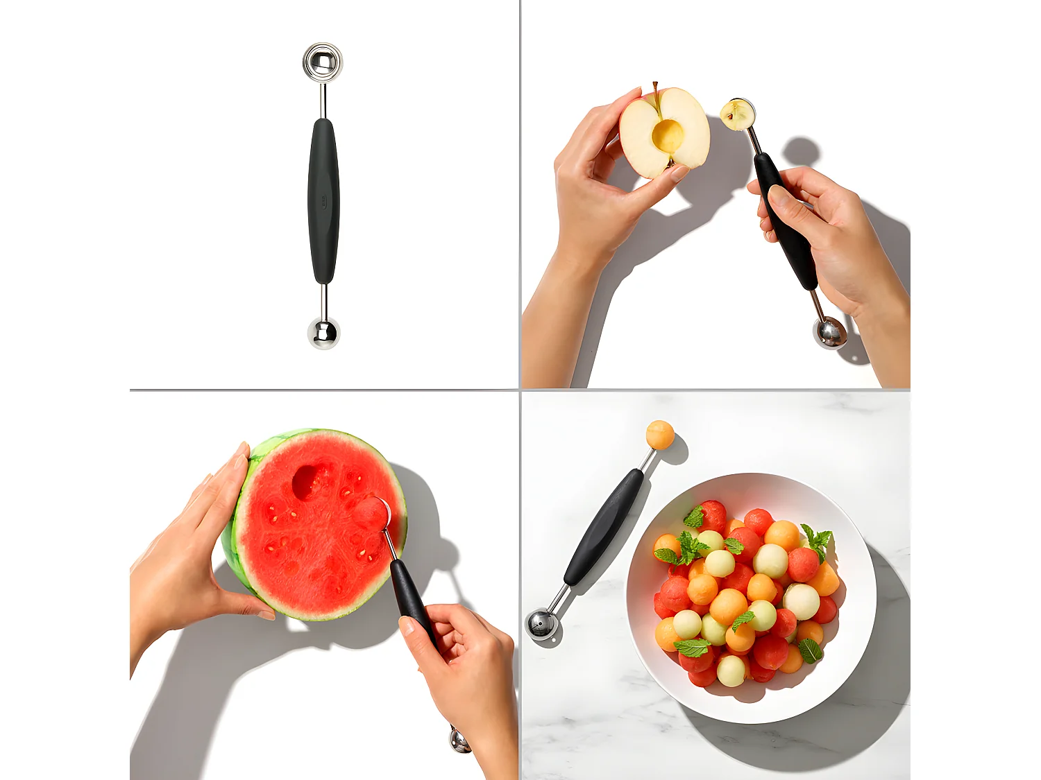 Cuillère pomme Parisienne double noir