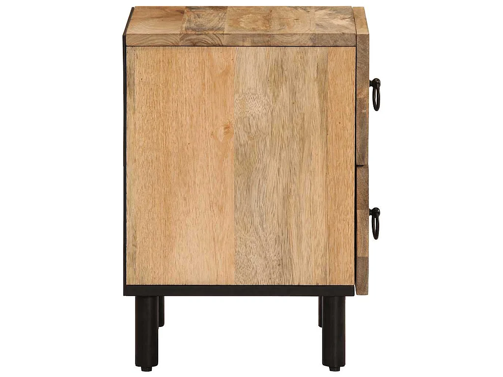 Mesitas de noche 2 uds madera maciza de mango 40x33x46 cm