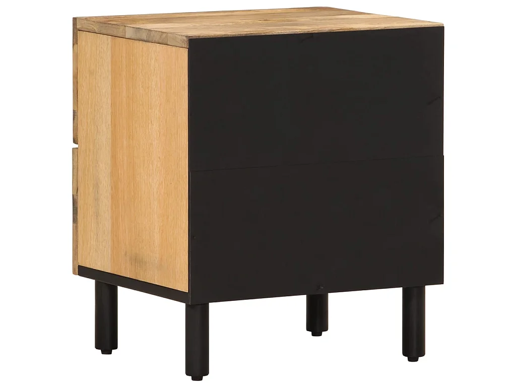 Mesitas de noche 2 uds madera maciza de mango 40x33x46 cm
