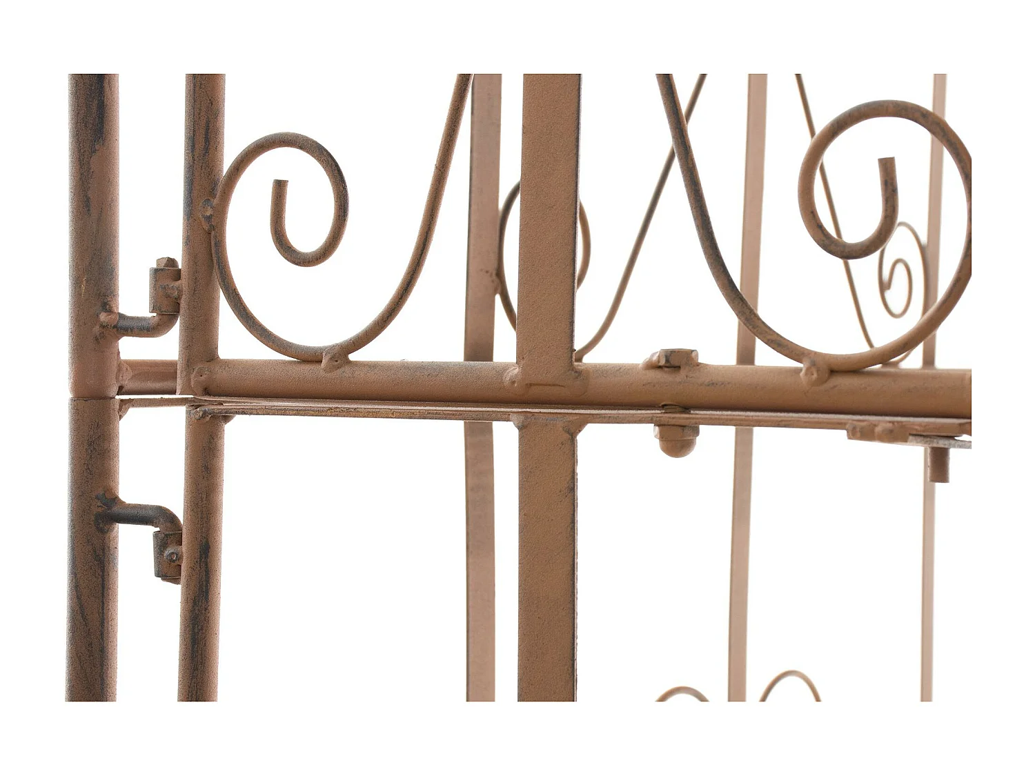 Étagères sur pied - Métal - 74.5 x 34.5 x 173cm - Marron antique - Ciara