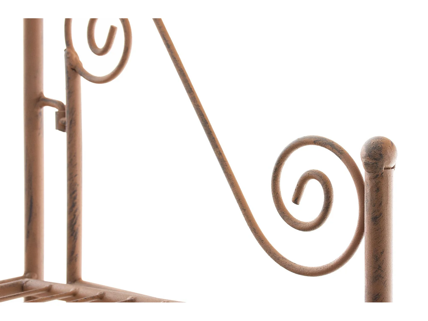 Étagères sur pied - Métal - 74.5 x 34.5 x 173cm - Marron antique - Ciara