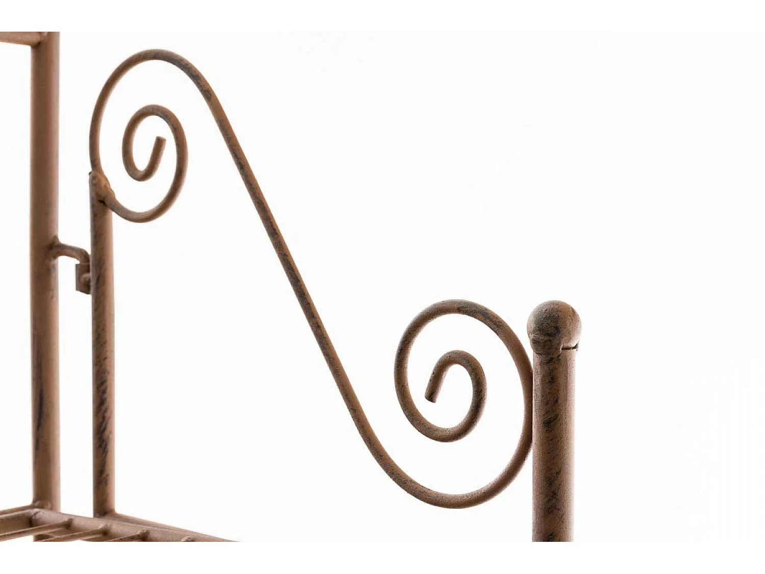 Étagères sur pied - Métal - 74.5 x 34.5 x 173cm - Marron antique - Ciara