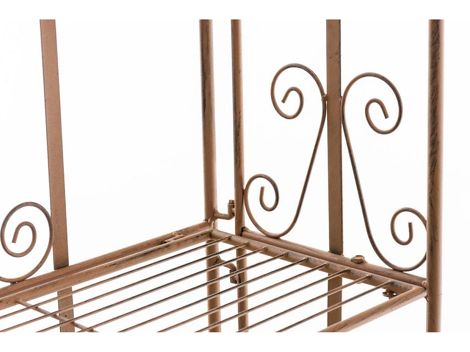 Étagères sur pied - Métal - 74.5 x 34.5 x 173cm - Marron antique - Ciara