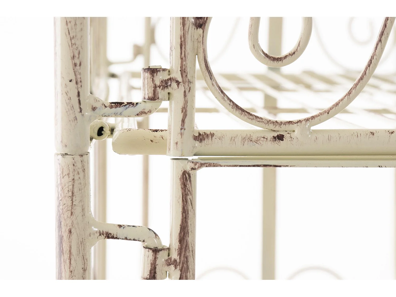 Étagères sur pied - Métal - 74.5 x 34.5 x 173cm - Crème antique - Ciara