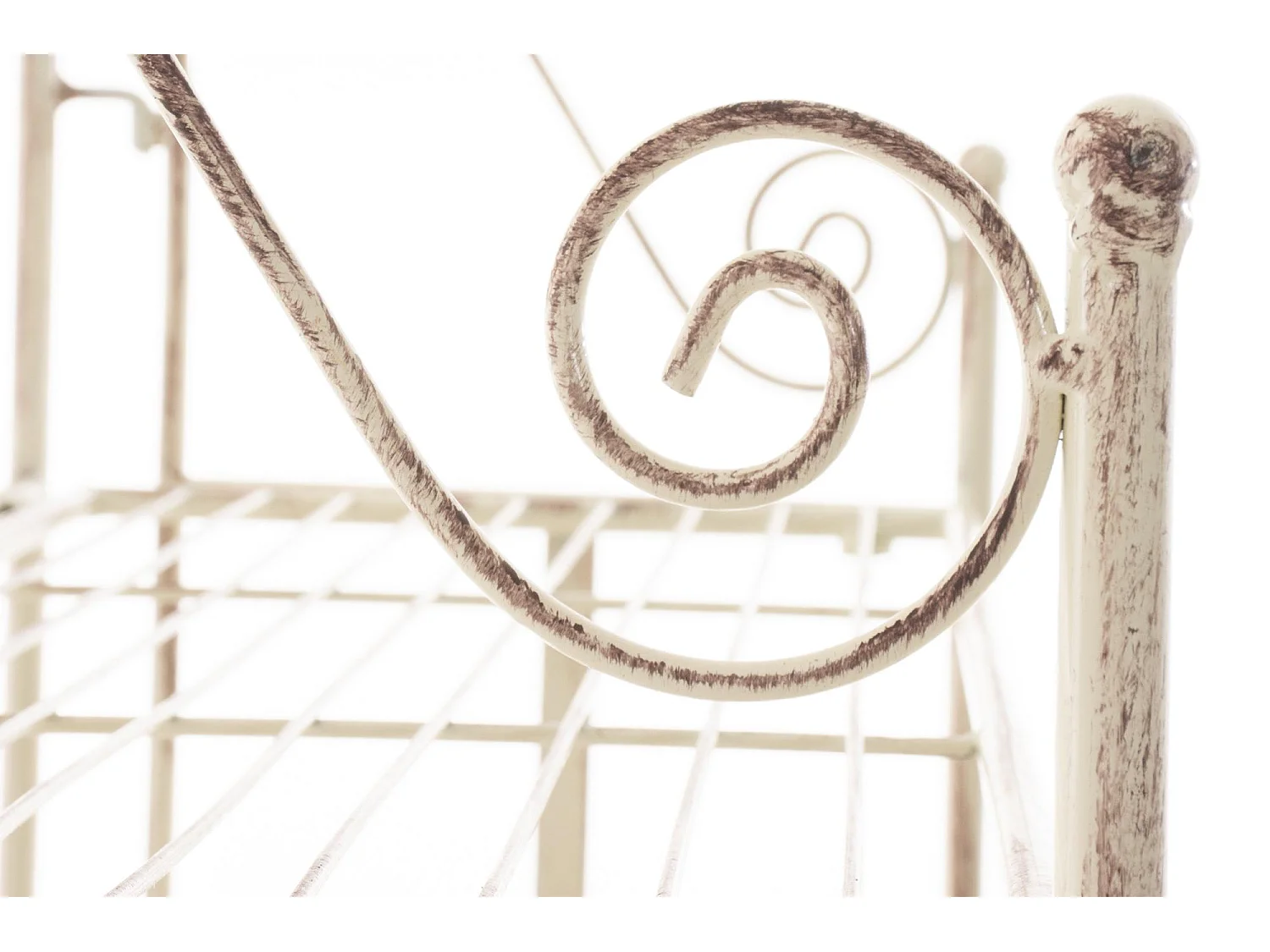 Étagères sur pied - Métal - 74.5 x 34.5 x 173cm - Crème antique - Ciara