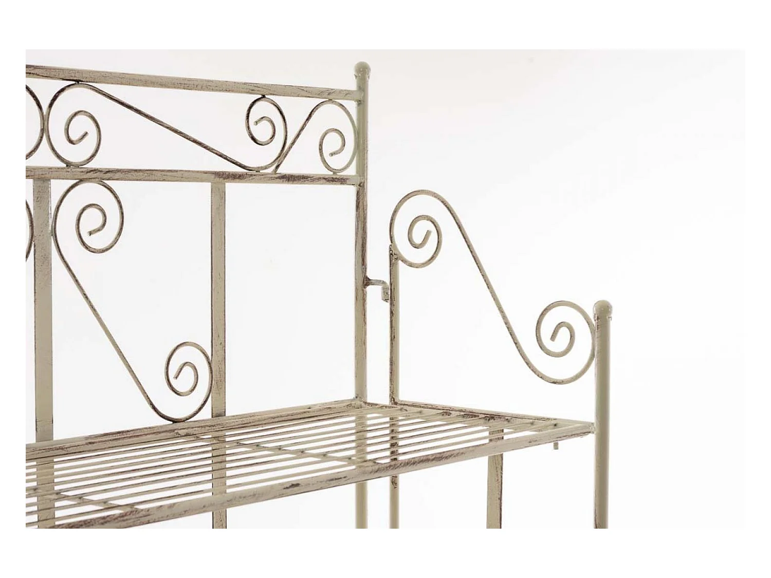 Étagères sur pied - Métal - 74.5 x 34.5 x 173cm - Crème antique - Ciara