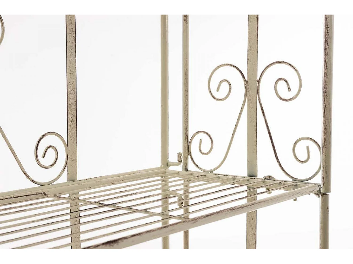 Étagères sur pied - Métal - 74.5 x 34.5 x 173cm - Crème antique - Ciara