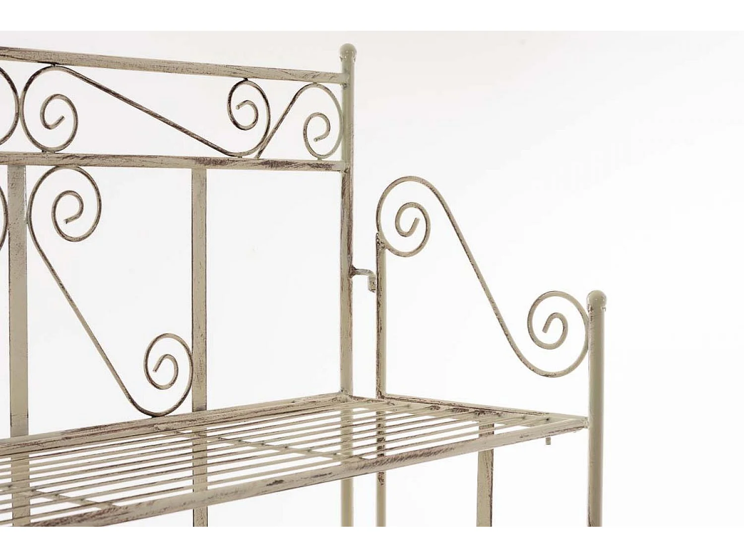 Staande plank - Metaal - 74.5 x 34.5 x 173cm - antiek/creme - Ciara