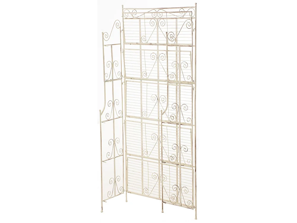 Étagères sur pied - Métal - 74.5 x 34.5 x 173cm - Crème antique - Ciara