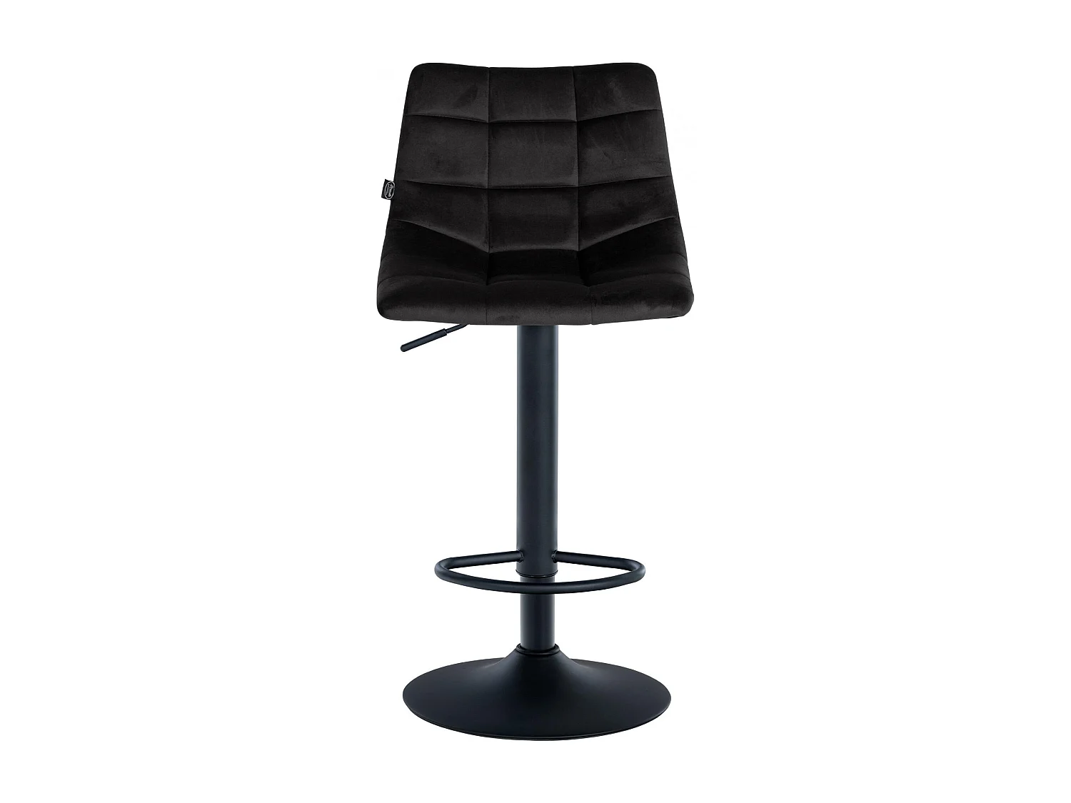 Tabouret de bar - Velours & Métal - Noir - Jerry